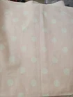 Fabric Remnant Material 24x90" Cut Stains Fade Peach Pink Polka Dot Distressed