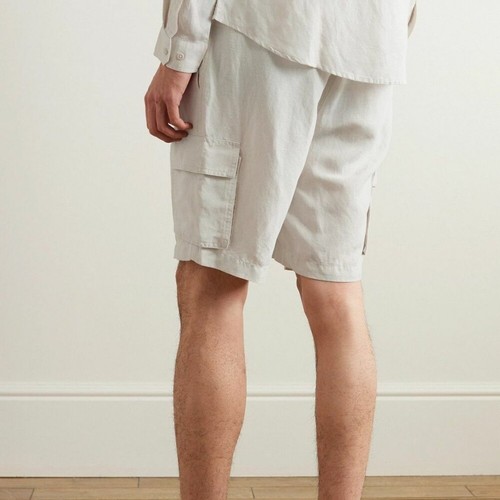 NWT Onia Men's White Straight Leg Linen Blend Cargo Shorts size M $130.00 - Picture 3 of 7
