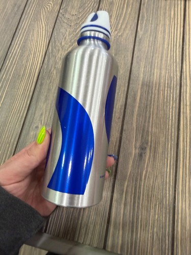 Vintage Cirque Du Soleil Aluminum Water Bottle BPA Free Blue & Silver Design 24o - Picture 5 of 5