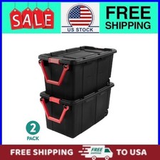  2 Pack Sterilite Extra-Large Wheeled Industrial Storage Bin, 40 Gallon