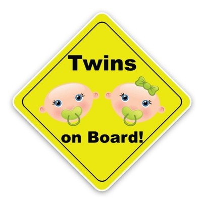 Baby in Car Twins Two Children Twins Baby On Board Safe Driving Aggressive Drivi