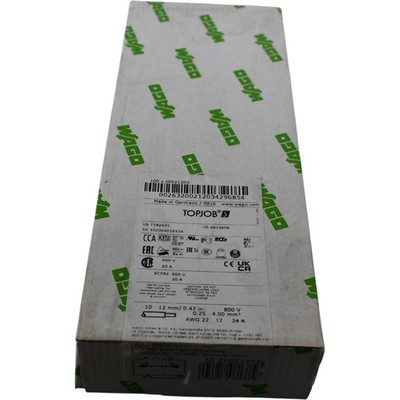 NEW Box of 100 Wago 2002-1203 TOPJOB S 2-Conductor Terminal Block 800V 24A Red