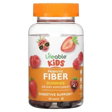Kids Prebiotic Fiber Gummies, Natural Berry, 60 Gummies