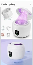 45kHz Ultrasonic Retainer Denture Cleaner Machine, 200ML Dental Cleaning Pod