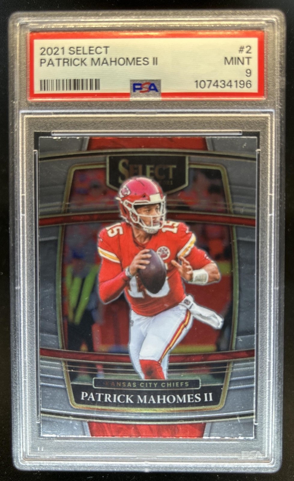 2021 Panini Select Patrick Mahomes II Concourse #2 Chiefs PSA 9 view 1