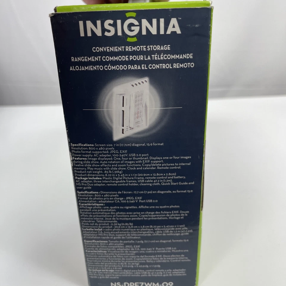 INSIGNIA Digital Picture Frame 15:9 7" Screen, Model NS-DPF7WM-09 - Image 4 of 4
