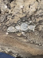 Dog Theme Silver Toned Pewter Metal Picture 4 Photo Collage Frame Pet