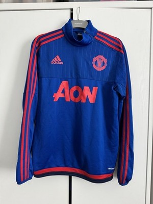 Herrenpullover Manchester United FC Adidas AON blau/rot - Größe S