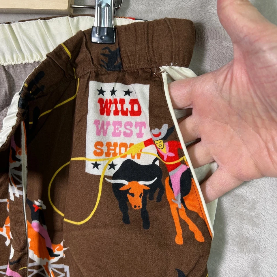 Pantalones de pijama Nick and Nora Difíciles de encontrar 100 % algodón Wild West Show Rodeo Lounge XXL Foto 3 de 4