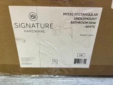 Signature Hardware 447962 Myers 23" White Undermount Bathroom Sink