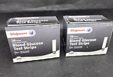 Walgreens Blood Glucose Test Strips 100 count 2 boxes 200 total