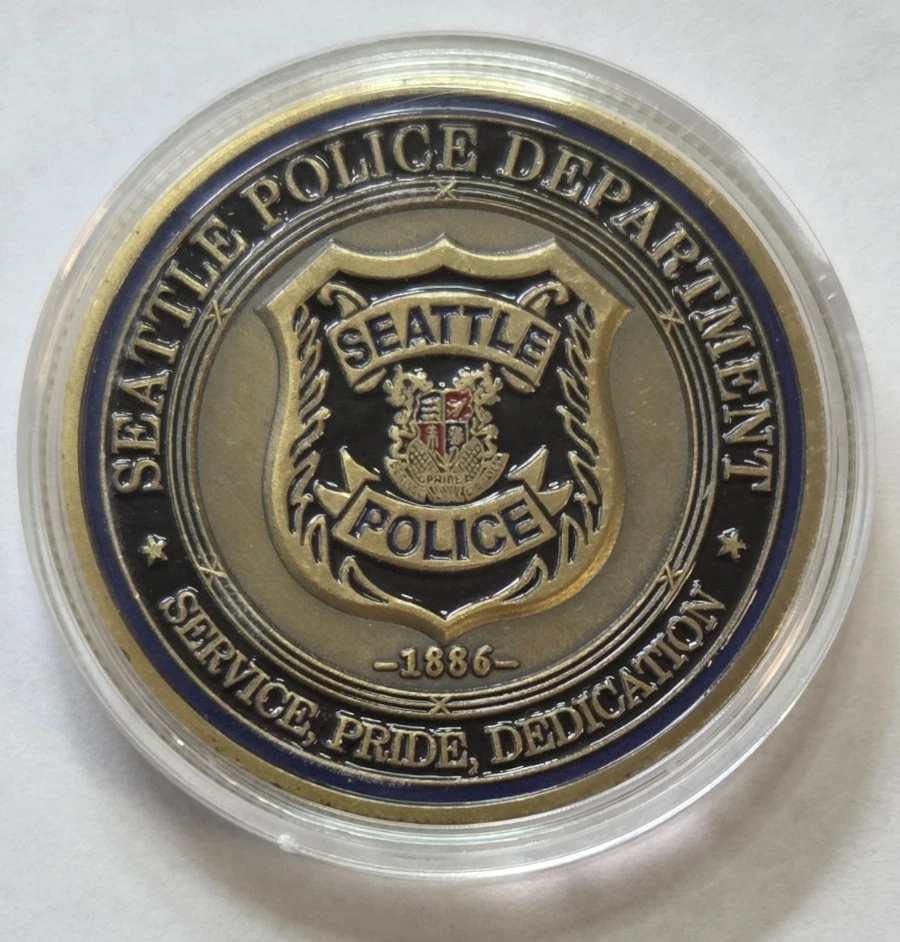 SEATTLE Washington Police Collector Challenge COIN Gedenk Münze Badge Abzeichen