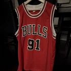 Dennis Rodman Chicago Bulls Autographed Jersey JSA Authenticated Basketball