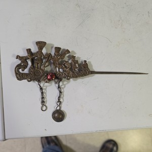 ANTIQUE HAT / HAIR PIN WITH DANGLES missing some piece old antique 