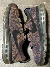 Nike Mens Flyknit Air Max Blue Concord Crimson 620469-012 Sneakers Shoes Sz 8