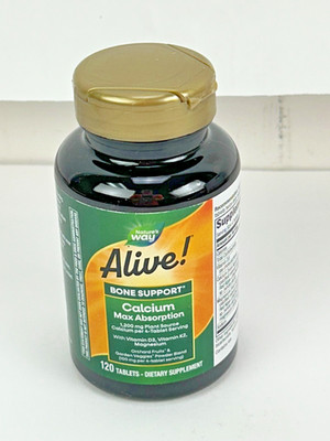 Nature's Way, Alive! Calcium 1,200mg, Max Absorption, 120 Tablets 11/2027