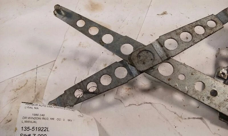 75-89 Volvo 240 260 conductor ventana trasera izquierda regulador manual Foto 4 de 4