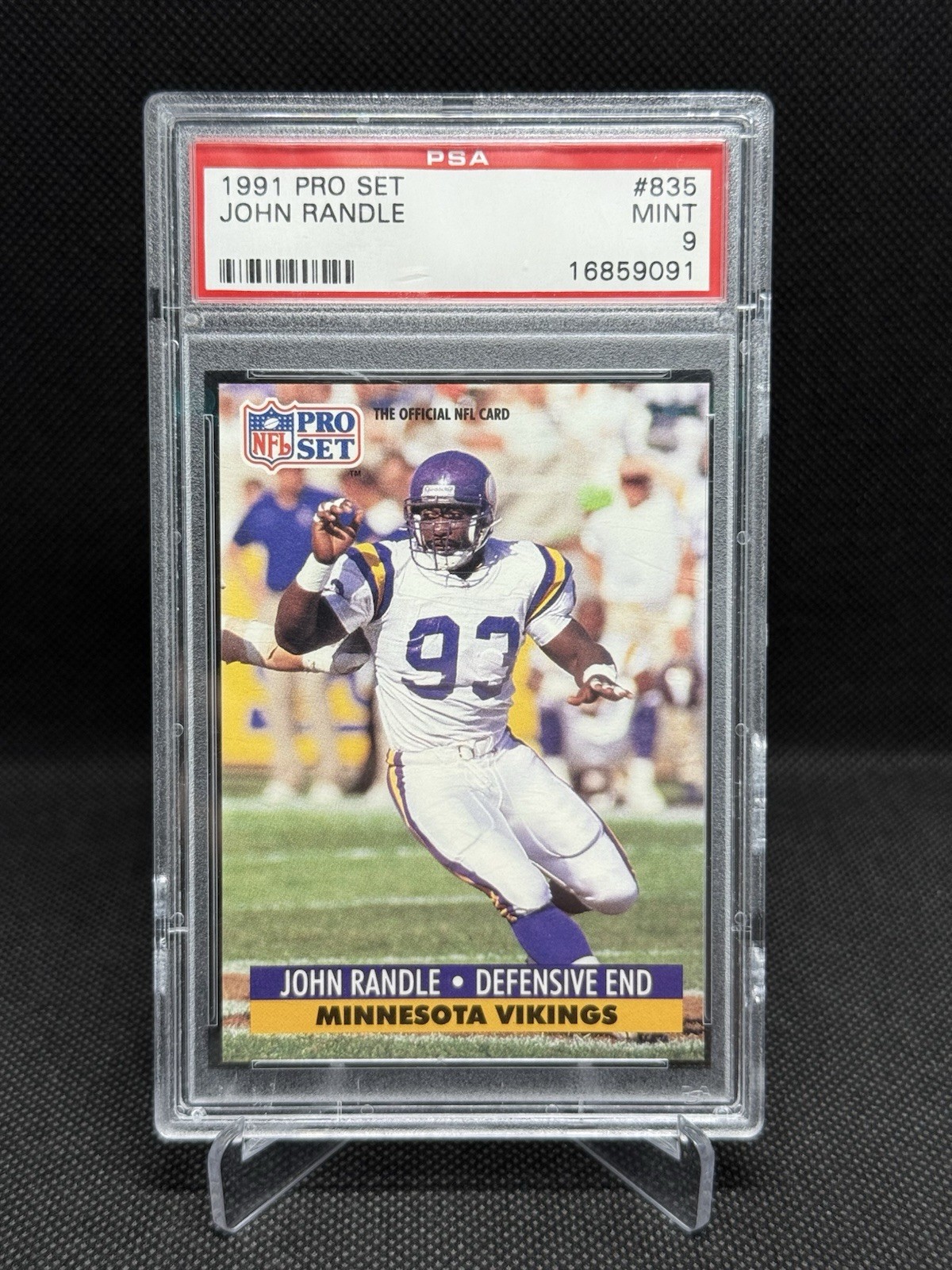 John Randle 1991 Pro Set #835 RC Rookie Psa 9 Mint Vikings