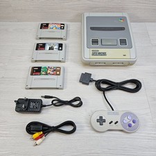 Nintendo SNES Console w/ Official Controller & 3 Games PAL Tested Working Bundle