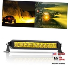 Amber LED Light Bar Single Row Super Bright 12 Inch Single Row - Amber Light