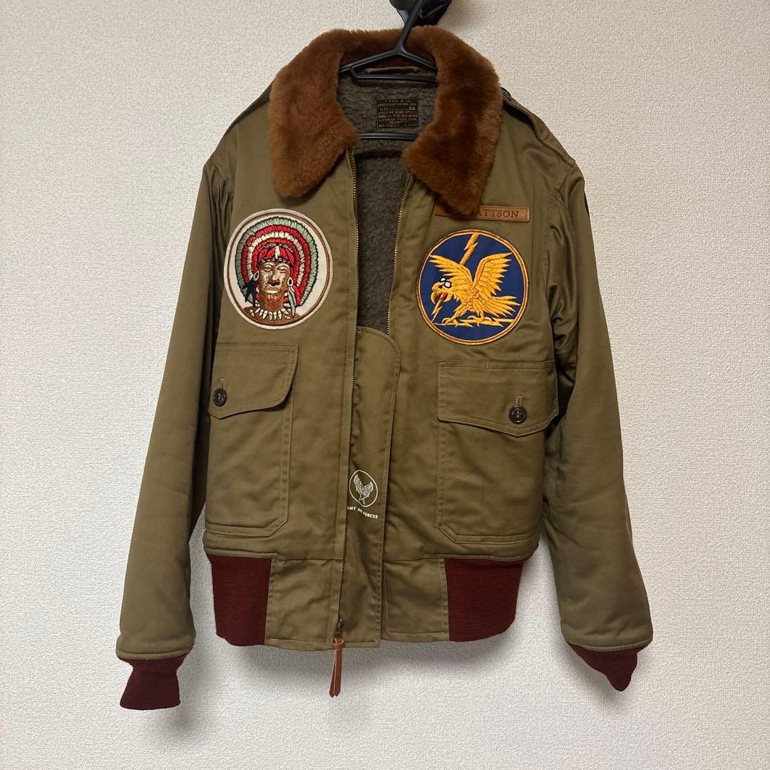 [INDIAN PATCH] Buzz Rickson's B-10 Flight Jacket … - image 2
