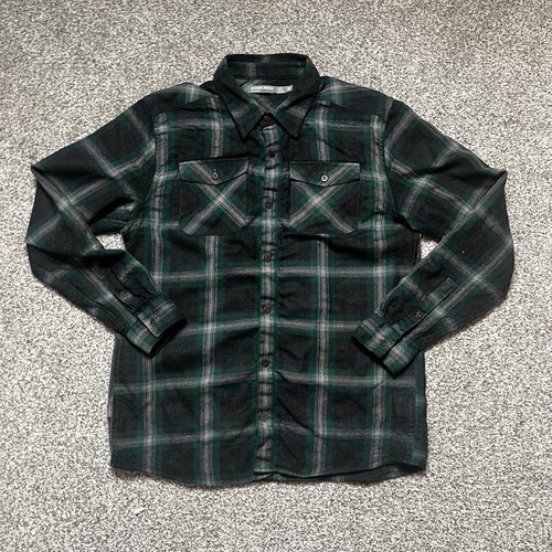 Icebreaker Merino Wool Plaid Shirt Sz M Button Up Green - Picture 1 of 12