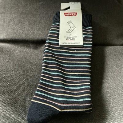 Levis Unisex 2 Pack Regular Cut Socks Superior Comfort Size 10-13 Shoe 8-12