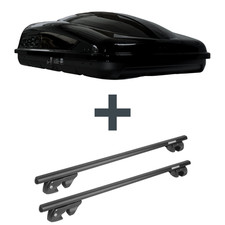Dachbox Topbox TopBox 350 + Dachträger Menabo Sherman für VW Polo FH Typ 9N EBA
