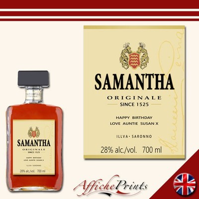 Personalisierter Amaretto Etikett Likör Alkohol kratzfest kundenspezifischer Aufkleber