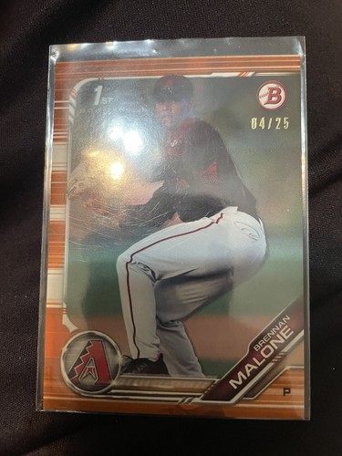 2019 Bowman Draft Orange Parallel #BD165 Brennan Malone #d /25 1st RC Rookie