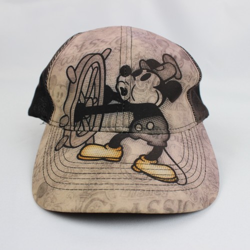 Mickey Mouse Mütze Cap Strapback Steamboat Willie Walt Disney World braun