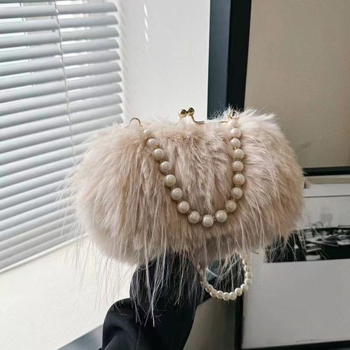 Henkel Plüsch Handtasche Eckig Schulter Umhängetasche Abend Bankett Tasche Hochzeit - Bild 4 von 31