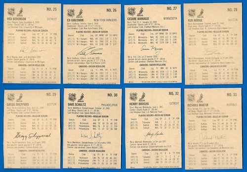 1974-75 LIPTON SOUP NHL HOCKEY CARD ERROR & VARIATION + RED WALLET 1-50 SEE LIST - Picture 177 of 322