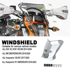 Windshield Windscreen For 690 SMCR/ENDURO 2019-2024 EXC XC XCW 125-500 2014-2024