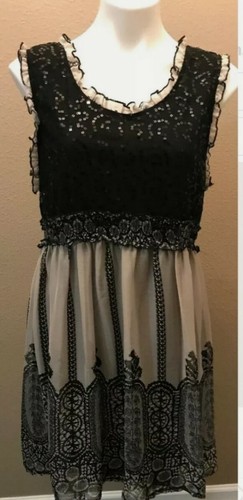 American Rag Women’s Small Dress Champagne Black Sequins NWT - Picture 8 of 9