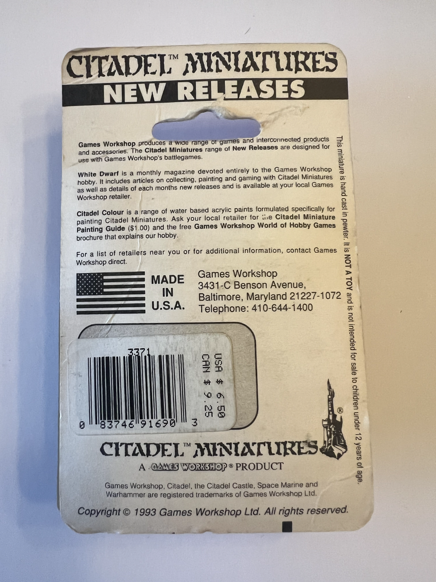 GW WARHAMMER FANTASY The Old World Empire arbalète OOP corps métallique