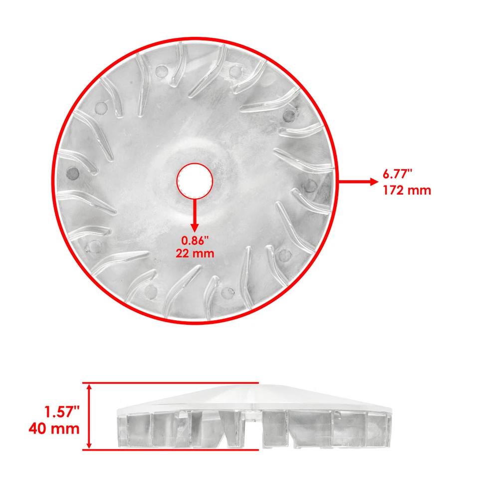 Polea fija deslizante primaria para Yamaha Grizzly 350 YFM350Fg 2X4 4X4 2007-2014 Foto 3 de 4