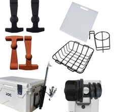 ROC COOLER 20/45/50/65/75/110QT DRAIN PLUG RUBBER LATCH DIVIDER BASKET TRAY CUP