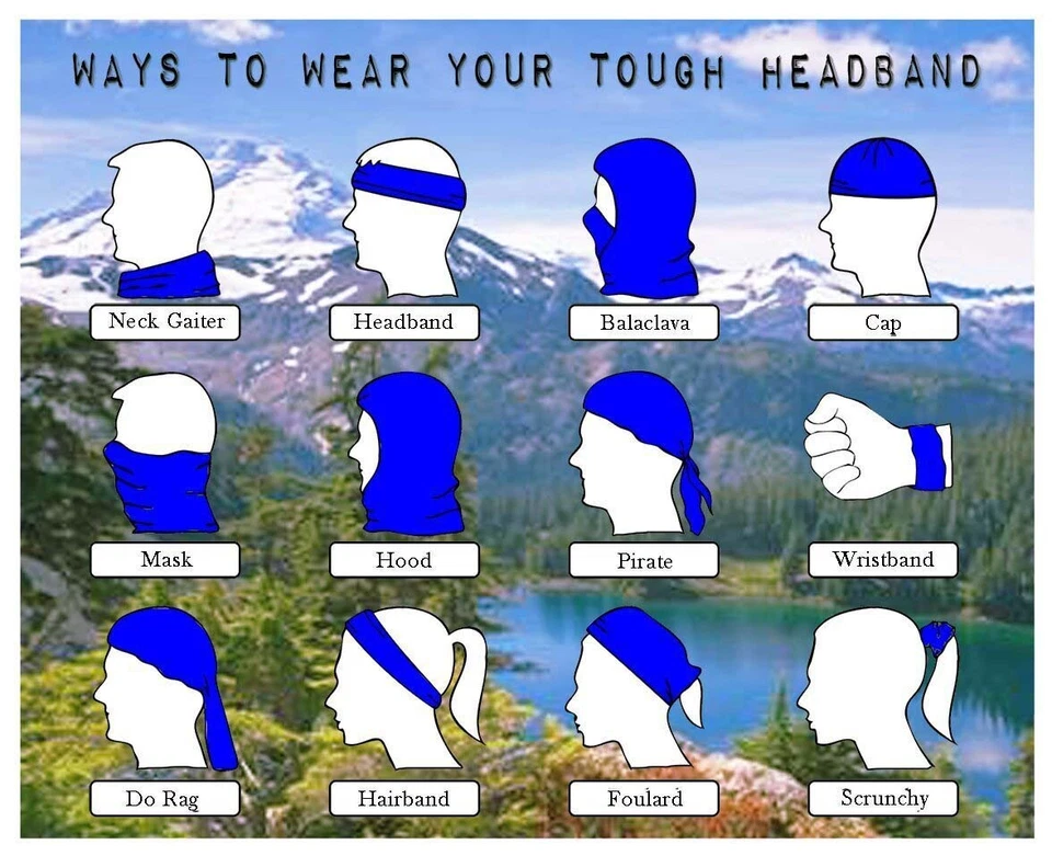 Unisex Multipurpose Neck Gaiter Face Scarf Sun Shield Windproof Headwea 009 - Image 4 of 4