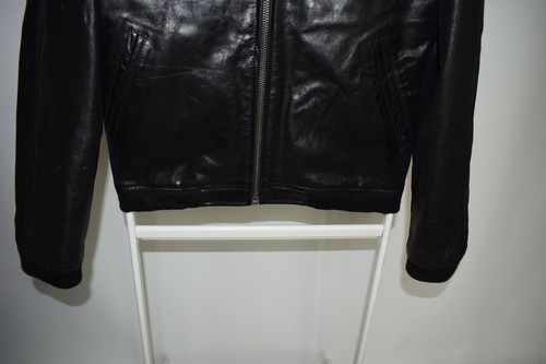 Schott Buffalo Leather Black Biker Motorcycle Men's Jacket Size L MADE IN USA - Picture 4 of 23