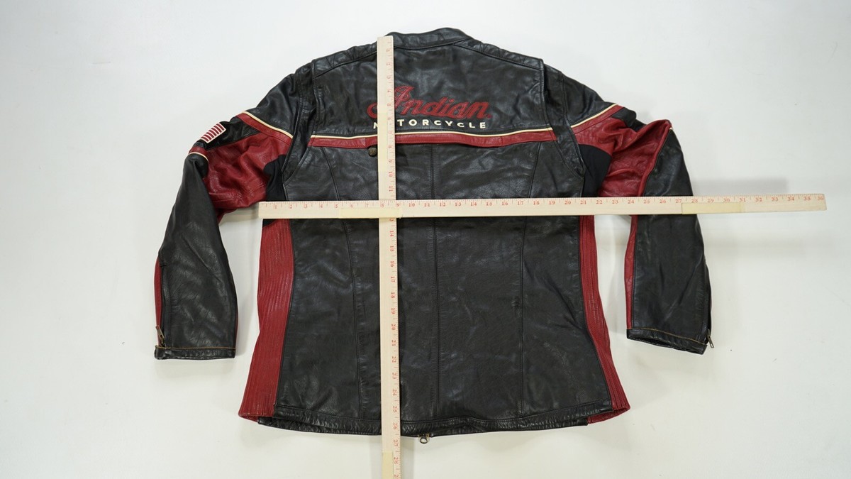 Rare Vintage INDIAN MOTORCYCLES Striped Full Zip Leather Rare Vintage INDIAN MOTORCYCLES Striped Full Zip Leather