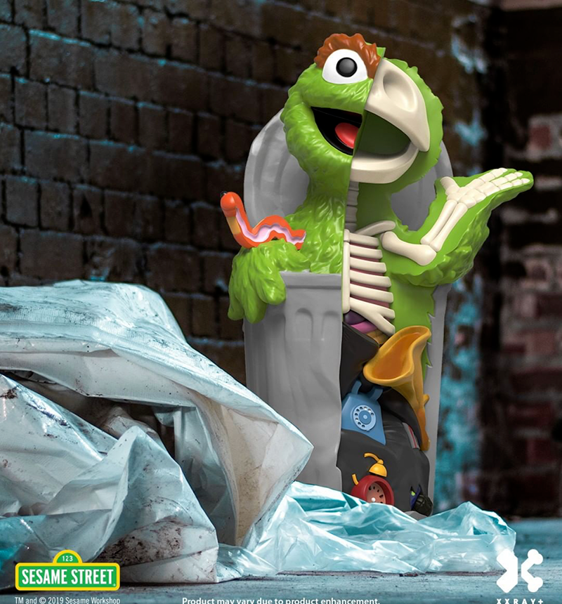 マイティージャックス　XXRAY オスカーフィギュア Mighty Jaxx XXRAY PLUS OSCAR the Grouch 22cm Soft Vinyl