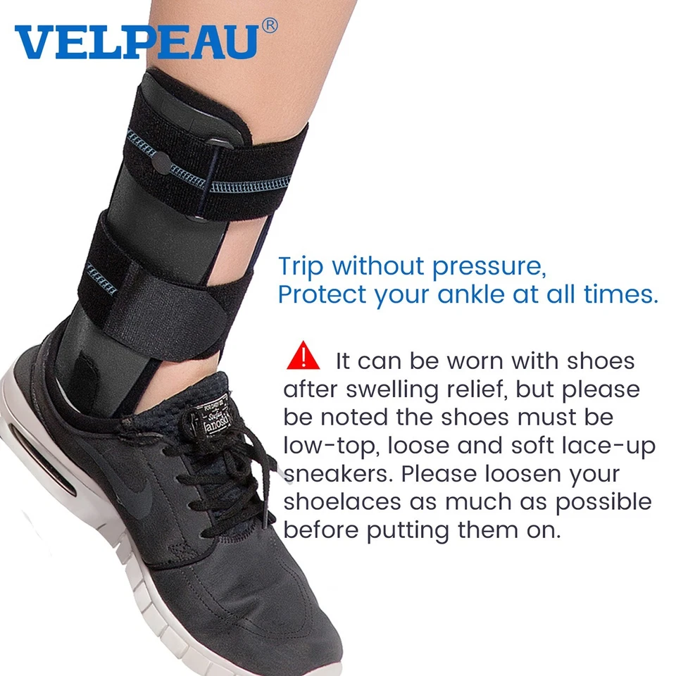 VELPEAU Ankle Brace - Stirrup Ankle Splint - Stabilizer Suppor for Sprains S/L - Image 3 of 4