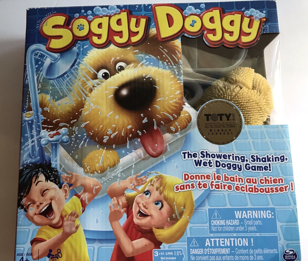 New Soggy Doggy Board Game for Kids with Interactive Dog Toy