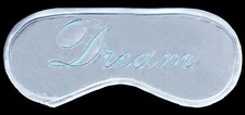Light BLUE Satin DREAM Sleep Eye Mask Blindfold Nap Travel USA Seller