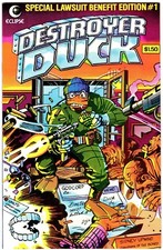 DESTROYER DUCK 1 NM+ (9.6) 1st GROO THE WANDERER! JACK KIRBY ECLIPSE 1982