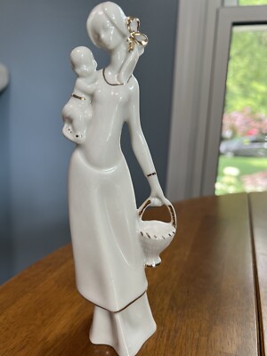 Porcelain Figure Of Mother And Baby East Germany 1960-1970