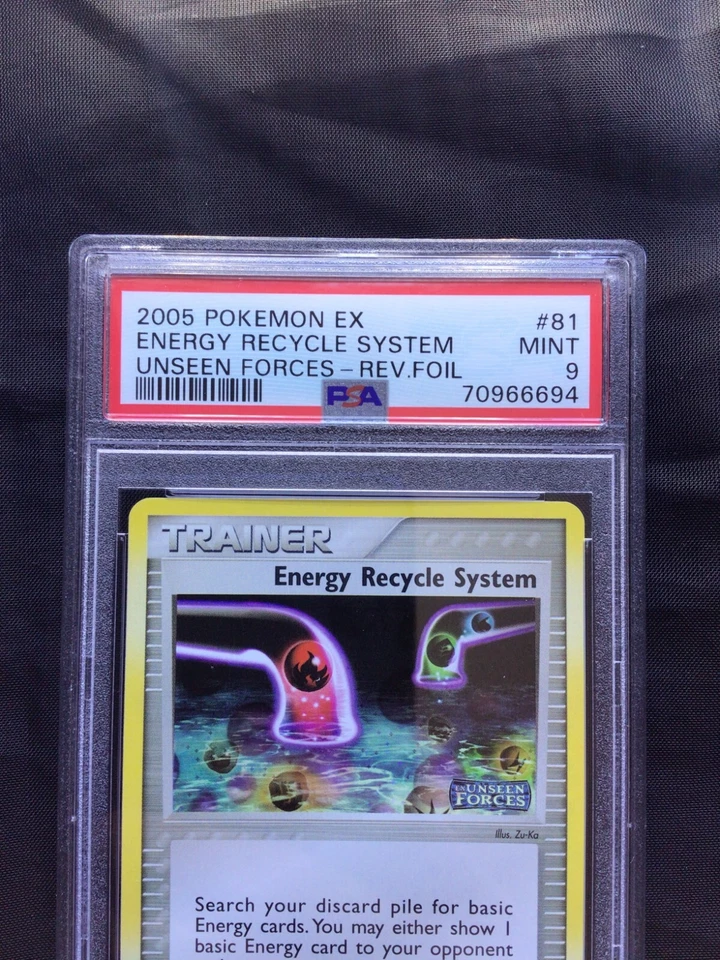 Pokemon Cards: EX Unseen Forces Reverse Holo: Energy Recycle System 81/115 PSA 9 - Image 3 of 4