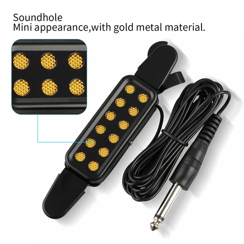 2 Stück Clip-on Akustikgitarre Elektrogitarre Tonabnehmer Audio Wandler Verstärker 12 Loch - Bild 6 von 11