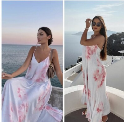 zara flowing strappy dress